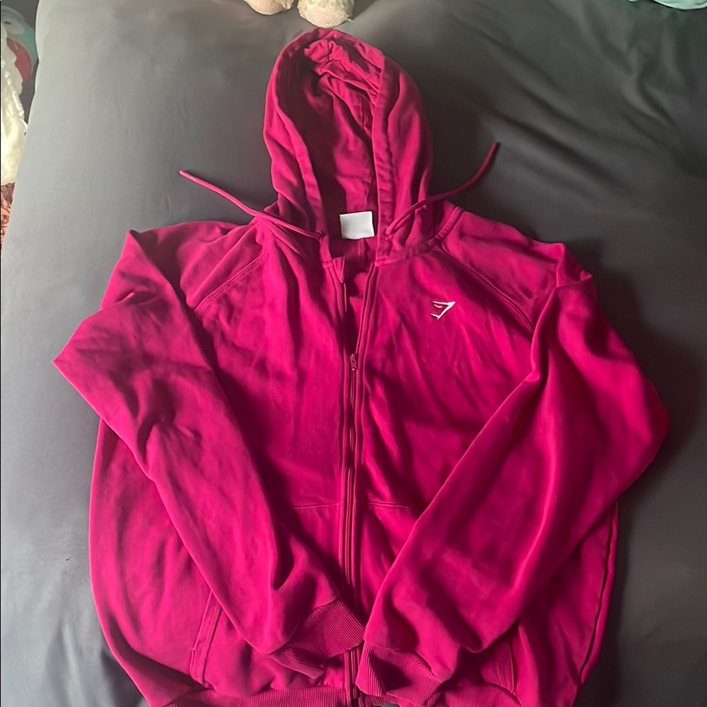 Burgundy Zip-Up Hoodie